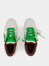 Off-White White and Green Out of Office Leather Sneakers