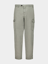 Brunello Cucinelli Military Green Cotton Cargo Trousers