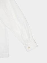 Brunello Cucinelli White Linen Button-Up Shirt with Pockets