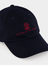 Brunello Cucinelli Navy Embroidered Cotton Gabardine Baseball Cap
