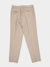 Brunello Cucinelli Beige Cotton Gabardine Drawstring Trousers