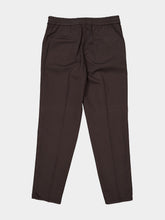 Brunello Cucinelli Brown Cotton Gabardine Drawstring Trousers