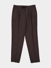 Brunello Cucinelli Brown Cotton Gabardine Drawstring Trousers