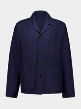 Piacenza 1733 Navy Blue Linen Chore Jacket