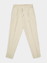 Brunello Cucinelli Natural Corduroy Drawstring Leisure Trousers