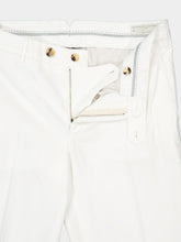 Brunello Cucinelli White Italian Fit Cotton Trousers
