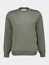 Brunello Cucinelli Khaki Lightweight Cotton Sweater