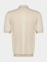 Brunello Cucinelli Textured Rib Knit Cotton Polo
