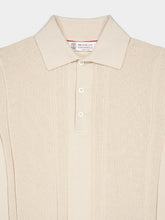 Brunello Cucinelli Textured Rib Knit Cotton Polo