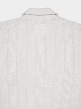 Brunello Cucinelli Light Grey Rib Knit Polo