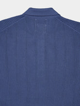 Brunello Cucinelli Oxford Blue Rib Knit Polo