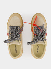 Off-White Beige and Haute Red Vulcanized Low Leather Sneakers