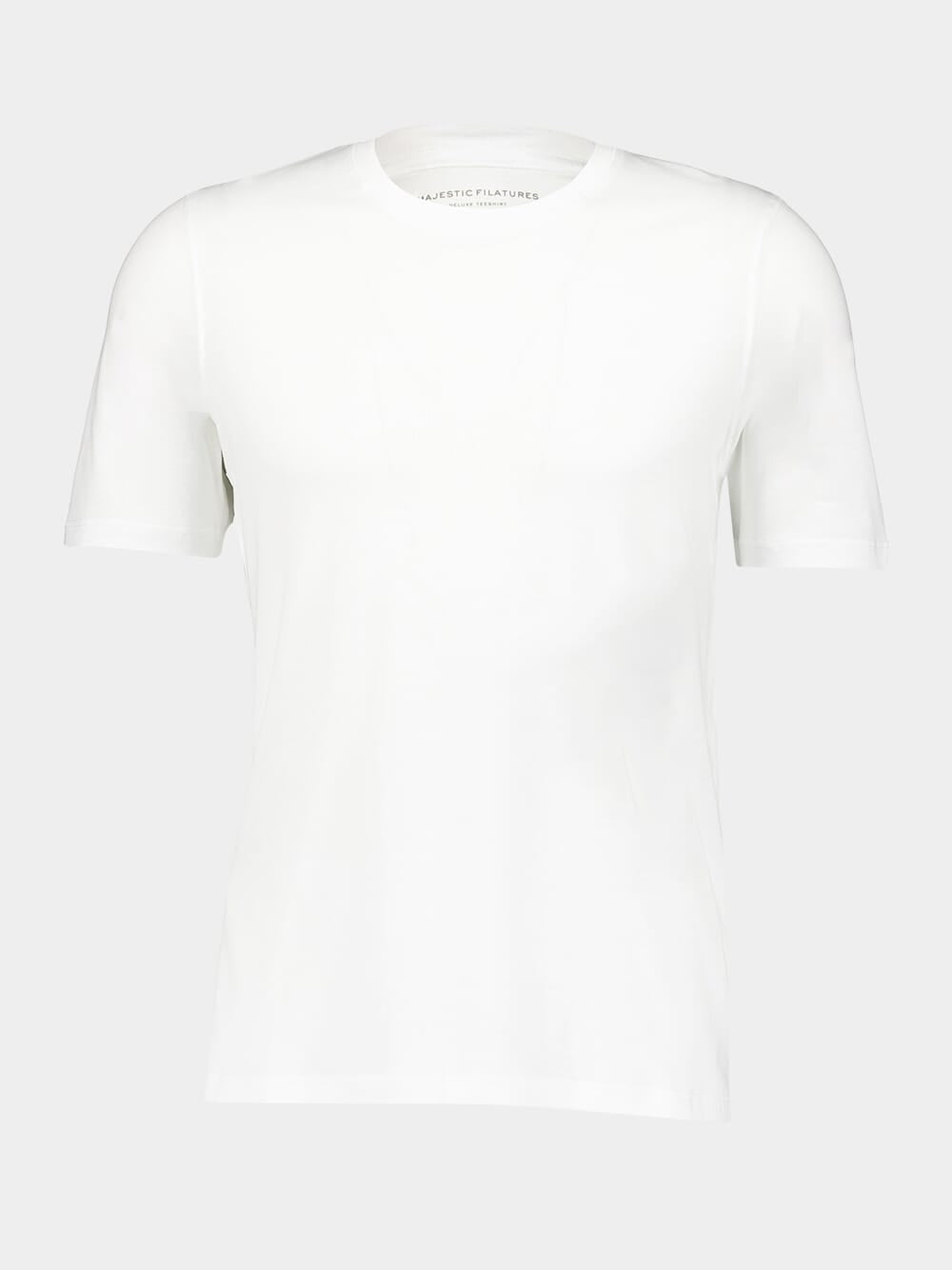 White Lyocell Organic Cotton Short-Sleeved T-Shirt