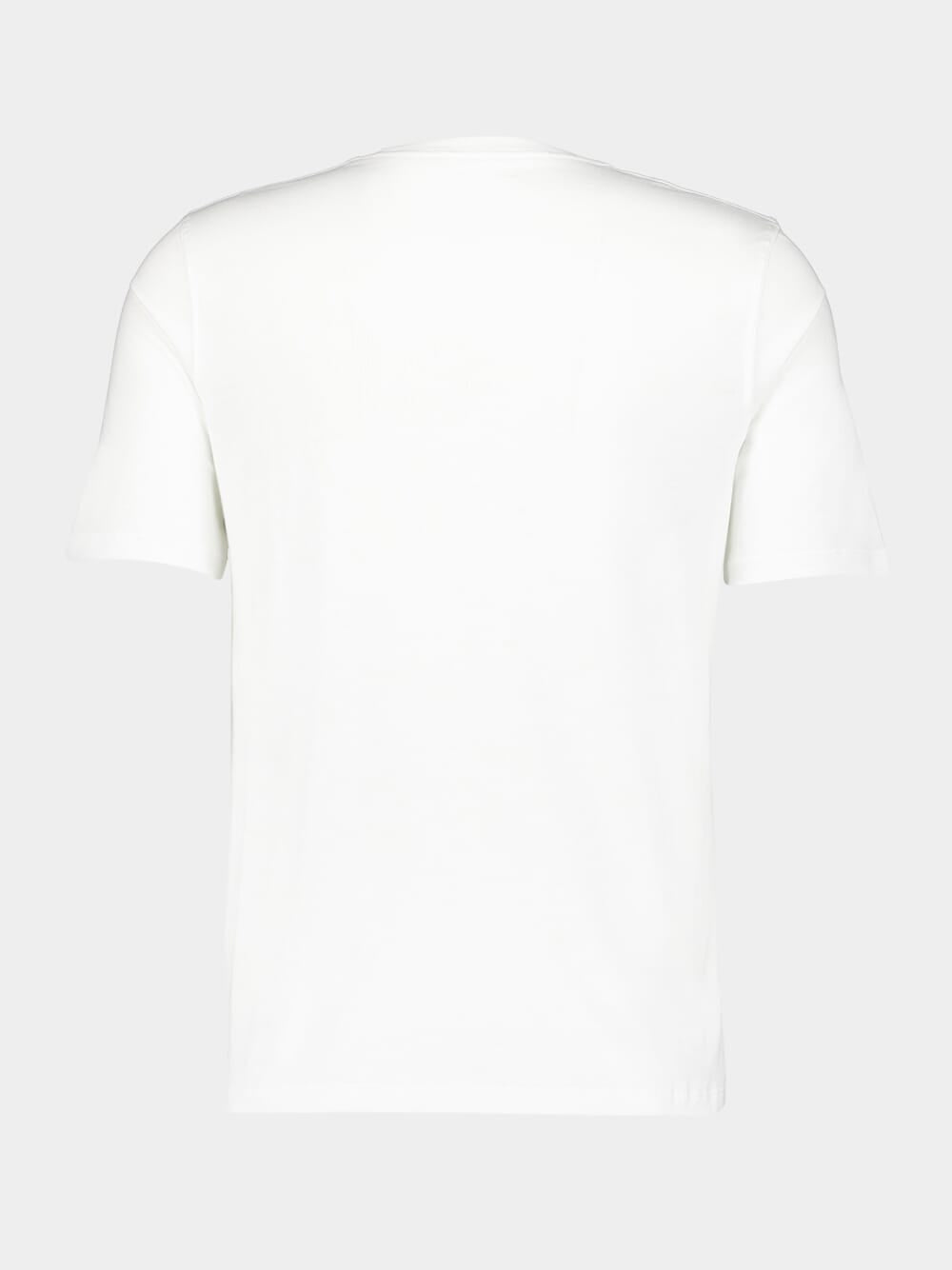 White Lyocell Organic Cotton Short-Sleeved T-Shirt