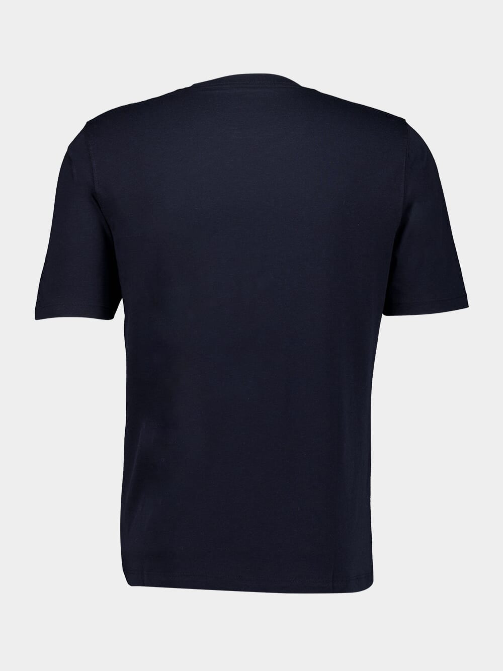 Navy Blue Lyocell Organic Cotton Short-Sleeved T-Shirt