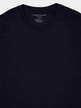 Majestic Filatures Navy Blue Lyocell Organic Cotton Short-Sleeved T-Shirt