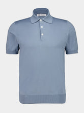 Brunello Cucinelli Light Blue Cotton Polo Shirt