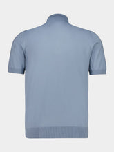 Brunello Cucinelli Light Blue Cotton Polo Shirt