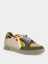 Off-White Brown and Lavender End Of Play Sneakers