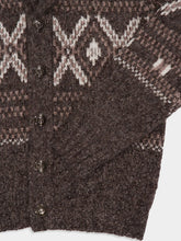 Brunello Cucinelli Brown Geometric Jacquard Alpaca Cardigan