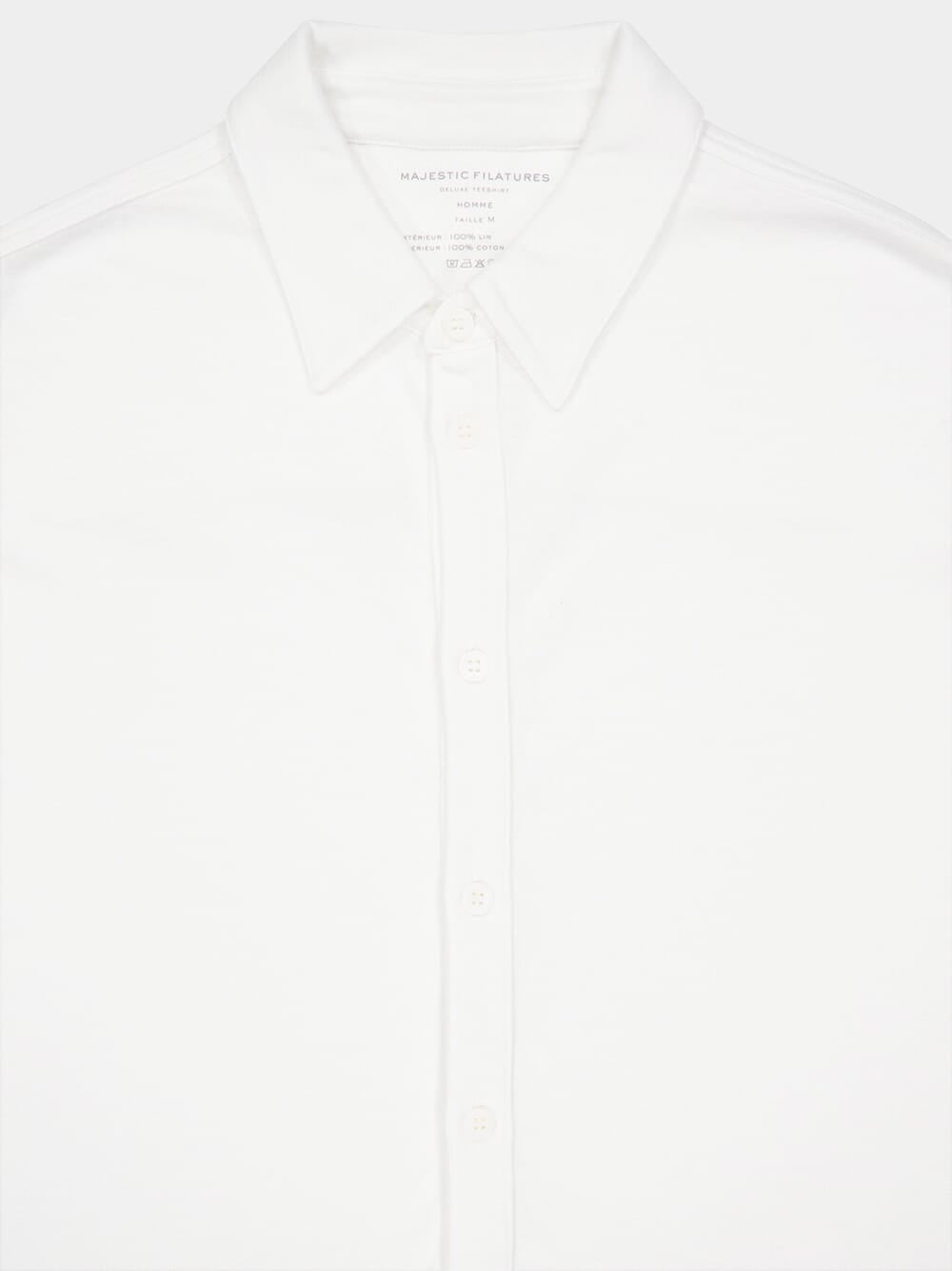 White Organic Cotton Linen Long-Sleeved Shirt