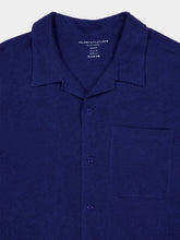 Majestic Filatures Blue Linen Short Sleeve Shirt