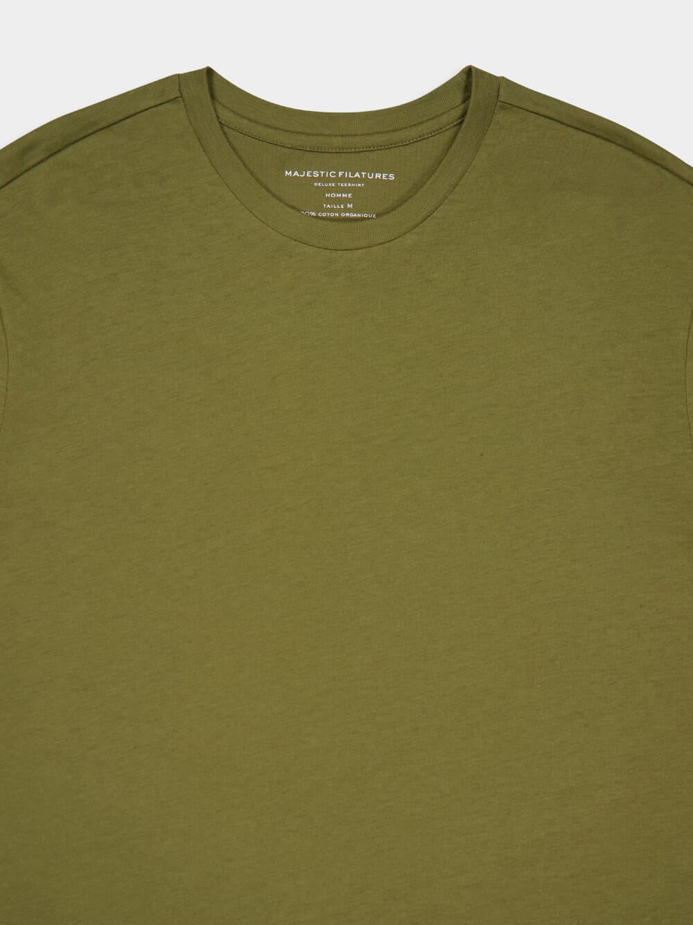 Olive Green Organic Cotton Silk Touch Short-Sleeved T-Shirt