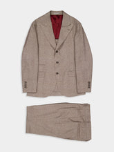 Brunello Cucinelli Brown Silk Wool and Cashmere Flecked Suit