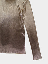 Tom Ford Gold Wet Look Viscose Knit Turtleneck