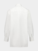 Paula Marla White Relaxed Fit Poplin Shirt with Detachable Flower