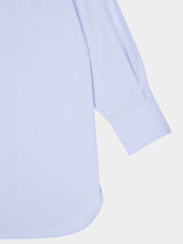 Paula Marla Blue Relaxed Fit Poplin Shirt with Detachable Flower