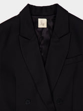 Paula Marys Black Embroidered Blazer with Feathers