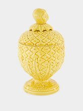 Les Ottomans Yellow Handpainted Monkey Jar