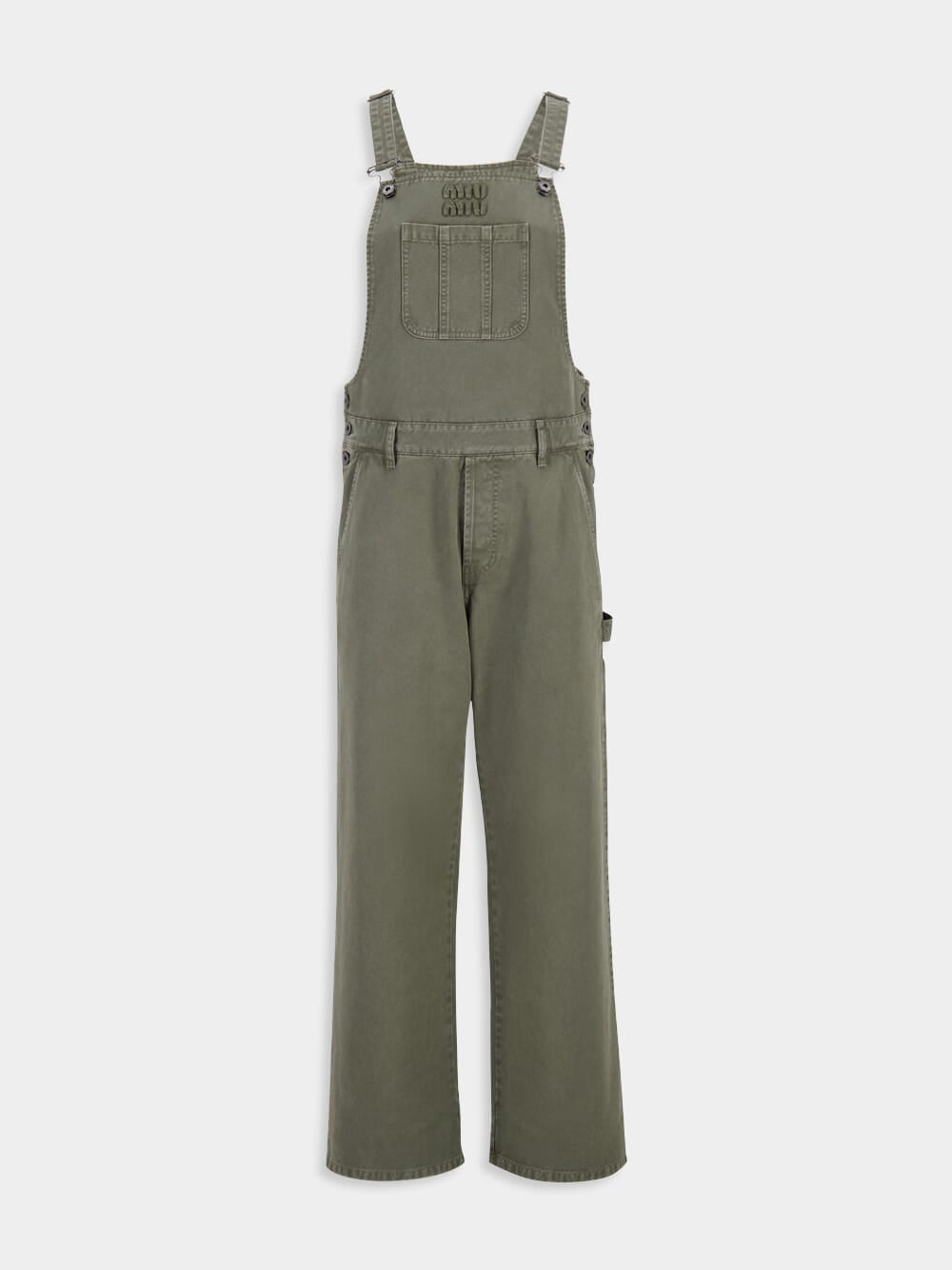 Olive Green Gabardine Overalls