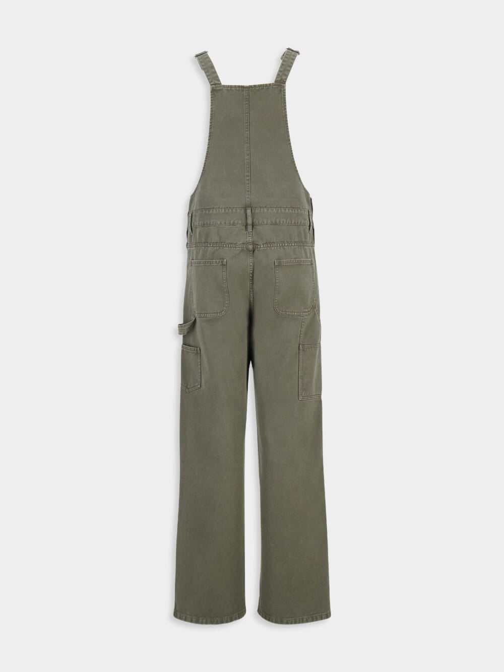 Olive Green Gabardine Overalls