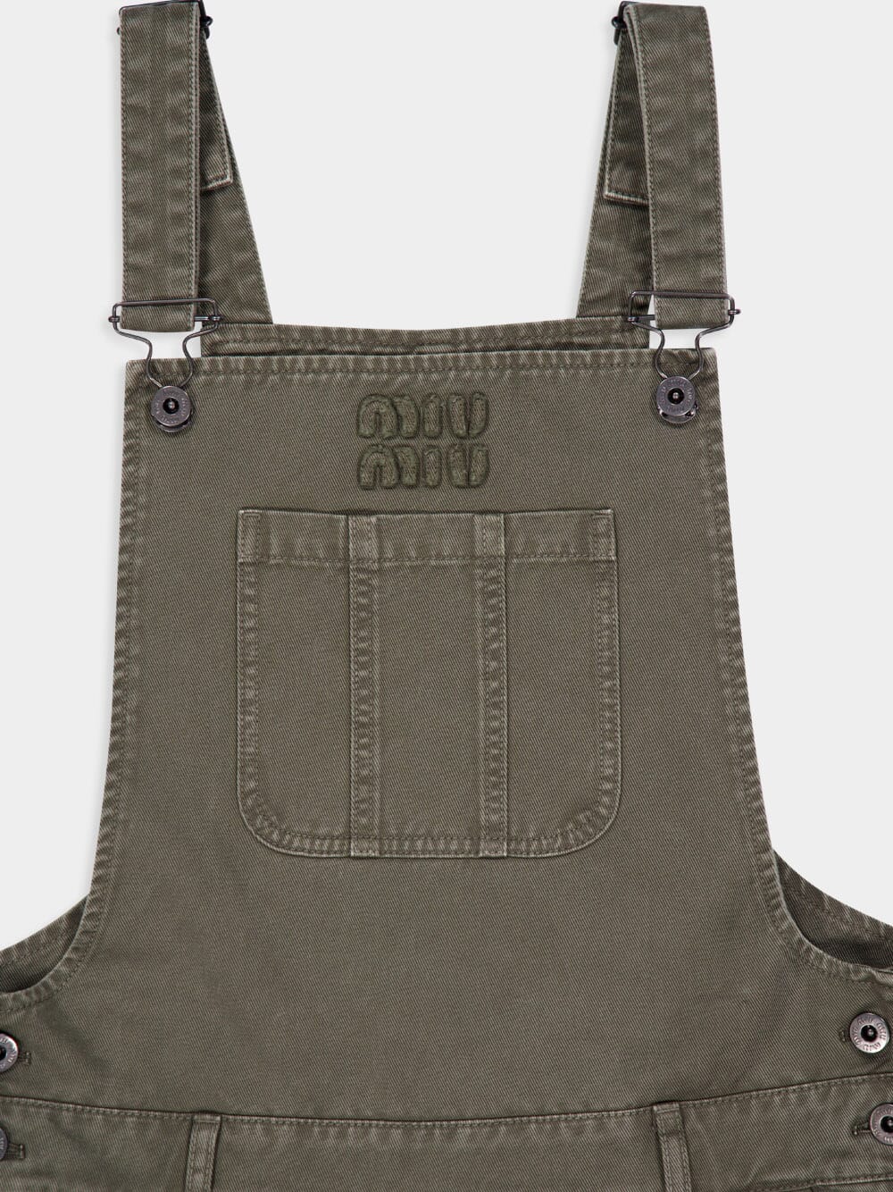 Olive Green Gabardine Overalls