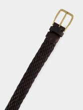 Brunello Cucinelli Brown Braided Calfskin Belt