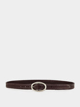 Brunello Cucinelli Burgundy Chevron Braided Leather Belt