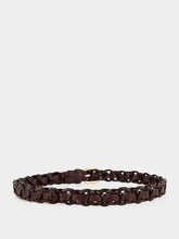 Brunello Cucinelli Burgundy Braided Leather Belt