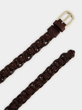Brunello Cucinelli Burgundy Braided Leather Belt