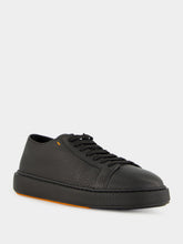 Santoni Black Low-Top Dames Leather Sneakers
