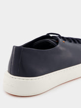 Santoni Blue Leather Sneakers
