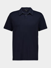 James Perse Deep Blue Brushed Lotus Cotton Polo