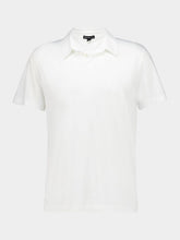 James Perse White Brushed Lotus Cotton Polo