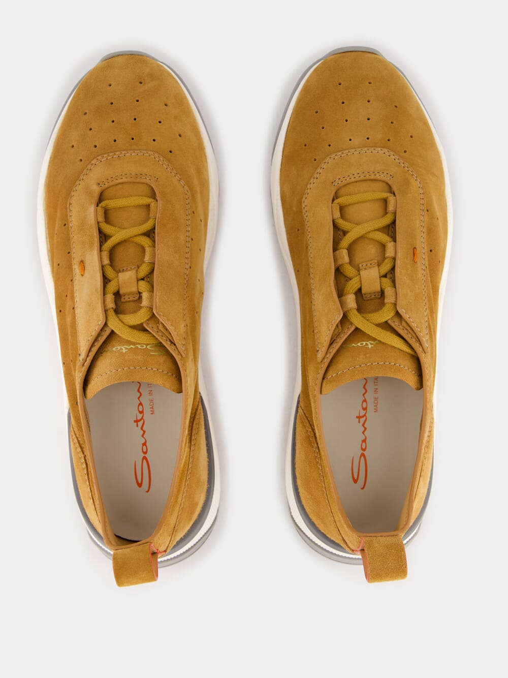 Gold Brown Suede Sneakers