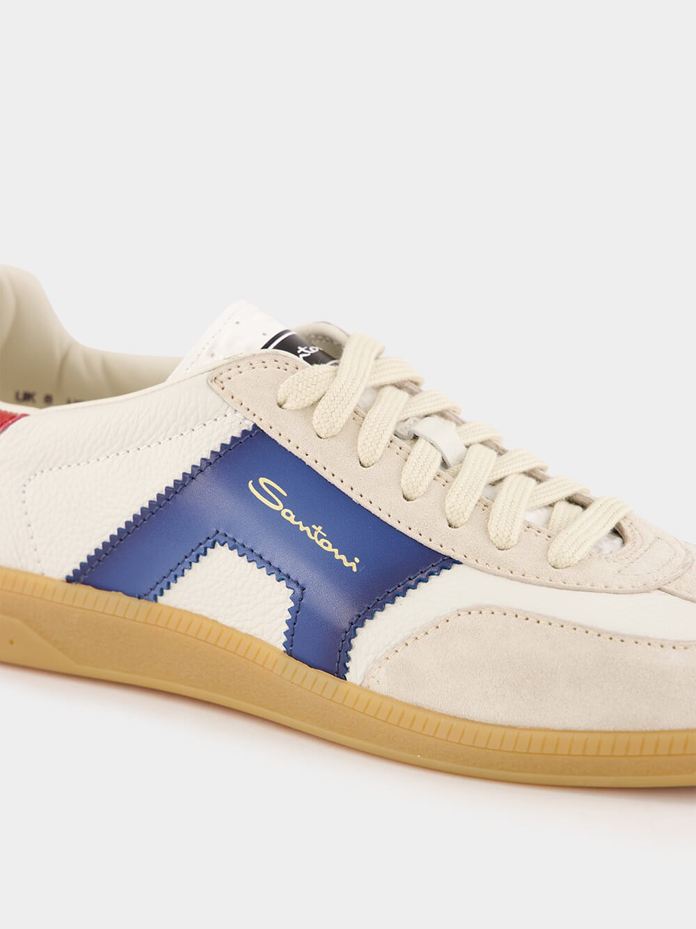 Men's White Leather and Suede DBS Oly Sneaker