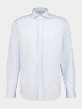 Brunello Cucinelli Light Blue Cotton Button-Up Shirt