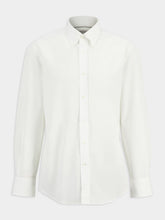 Brunello Cucinelli White Cotton Twill Slim Shirt