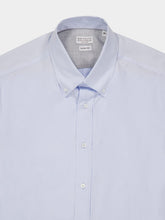 Brunello Cucinelli Light Blue Cotton Twill Slim Shirt