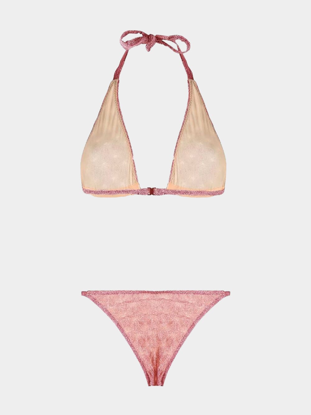 Metallic-threading bikini set